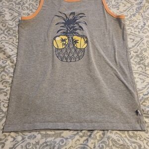 Tommy Bahama Kids Gray Tank with Orange Accents and Yellow Pineapple